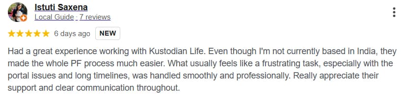 Google review by Istuti Saxena