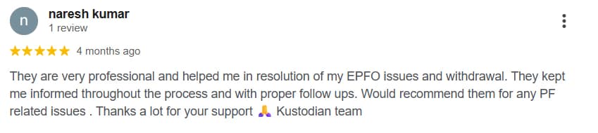 Google review by Naresh Kumar