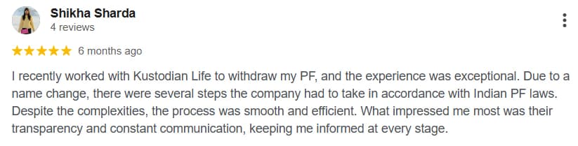 Google review by Shikha Sharda