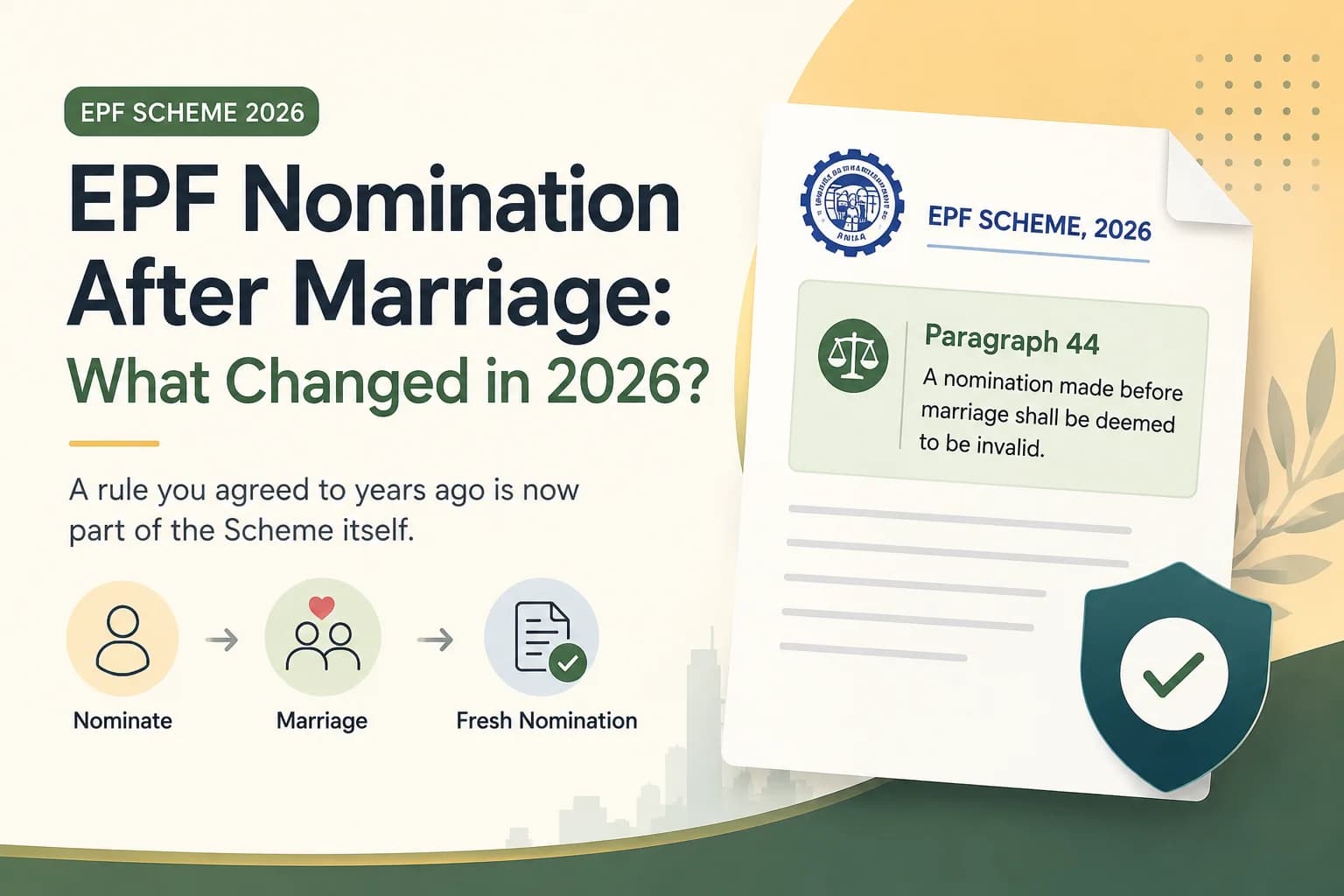 EPF Nomination Invalid After Marriage? What Actually Changed Under the EPF Scheme 2026