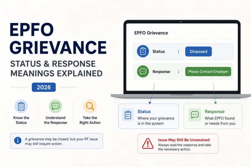 EPFO Grievance Status & Response Meanings Explained (2026)
